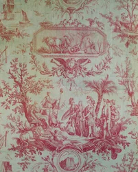 Toile de Jouy (dopo disegni di Jean-Baptiste Huet 1772-1793), Illustrando un