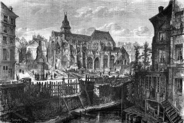 Trasformazioni di Parigi sotto il Secondo Impero, Parigi haussmanniana: liberazione della chiesa di Saint Medard nel quartiere Mouffetard