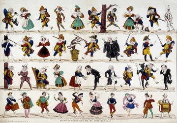 Storia veritiera di Monsieur Polichinelle. Immagine di Epinal, sd. XIX secolo