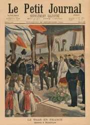 Lo Zar Nicola II in Francia, arrivo a Dunkerque, illustrazione di copertina da 