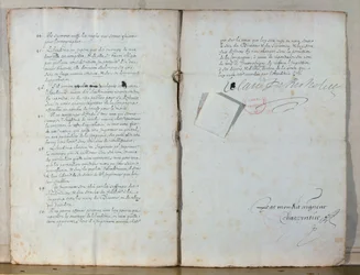 Due pagine degli statuti dell