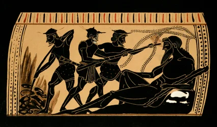 Ulisse e i suoi compagni cavano l
