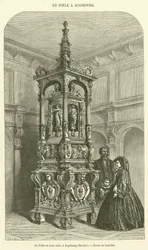 Una stufa in terracotta, ad Augusta, Baviera (incisione)