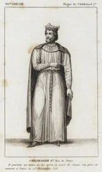VI Secolo, Regno di Childeberto I, Childeberto I, Re di Parigi (incisione)