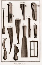 Vannier - strumenti - fabbricante di cesti - 