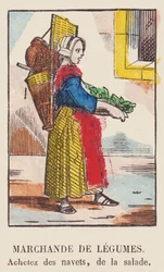 Venditore di verdure. Comprate rape, insalata., intorno al 1819