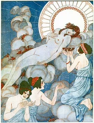 Venere su una nuvola, illustrazione da "La Vie Parisienne".