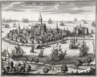 Veduta di St Malo - Incisione anonima