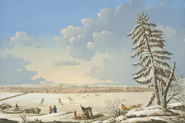 Veduta di San Pietroburgo, pubblicata a Parigi c.1850