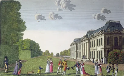 Veduta del Castello di Bellevue dal giardino, c.1820