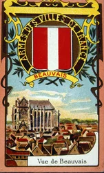 Veduta della città francese di Beauvais, circa 1900