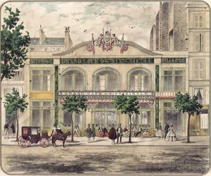 Vista del Grand Cafe du XIXeme Siecle, Parigi, 1857