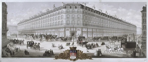 Veduta del grande magazzino Magasins du Louvre, Parigi, 1866
