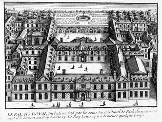 Veduta del Palais-Cardinal (futuro Palais-Royal), c.1641