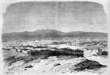 Veduta della città di Damasco, Siria