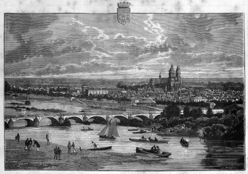 Vista della città di Tours nell