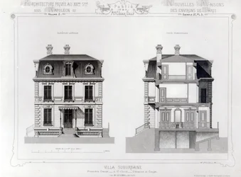 Villa Suburbaine, Premier Chasse a St. Cloud, da Architecture Privee au C19th