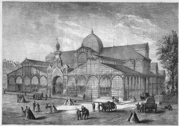 Vista esterna del mercato del Tempio a Parigi