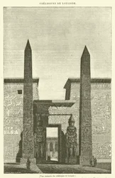 Vista restaurata degli obelischi di Luxor