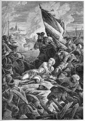 Guerra di successione polacca - La morte di Louis Robert Hippolyte de Brehan, Conte di Plelo, davanti a Danzica, 27 maggio