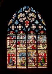 Vetrata raffigurante la Passione di Cristo