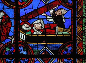 Storia di San Giuliano di Brioude - la morte di San Ferreolo, un amico di Giuliano, che morì durante le persecuzioni di Diocleziano; San Ferreolo è sepolto con la testa di San Brioude. Vengono scoperti