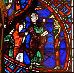 Finestra w0 raffigurante Mosè e il serpente di bronzo
