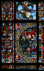 Finestra w0 che raffigura Nerone ordina i martiri di San Pietro e San Paolo
