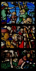 Finestra raffigurante una scena della vita di San Claudio