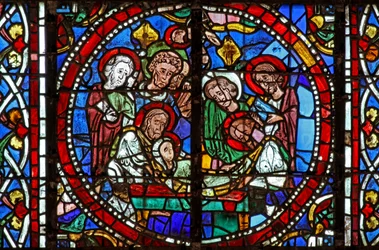 Finestra w123 con la Morte della Vergine Maria
