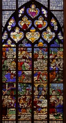 Finestra w12 raffigurante scene della Vita di Cristo dopo la Crocifissione
