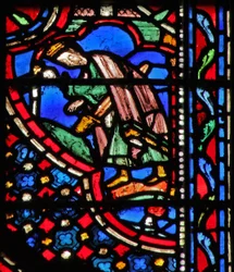Vetrata w14 Morte di Saul I Sam XXXI 4-5