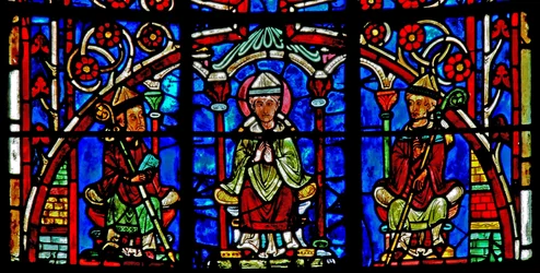 Finestra w19 raffigurante San Nicola diventa Vescovo di Myra
