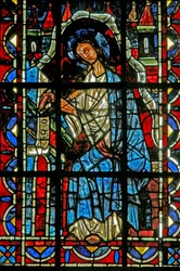 Finestra w202 raffigurante San Giovanni che scrive il Vangelo
