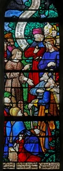 Finestra w20 raffigurante San Giovanni Battista che predica il battesimo di Cristo a Betania