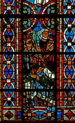 Finestra w211 raffigurante la nascita di Sant