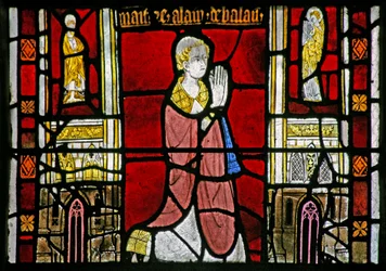 Donatore - sacerdote; bordo architettonico
