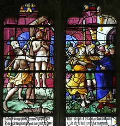 Finestra w2 raffigurante la morte di San Caprais