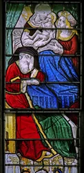 Scena della Vita della Vergine Maria - la sua nascita; Gioacchino dorme