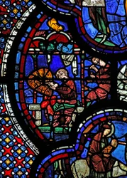 Finestra w48 raffigurante donatori - armaioli