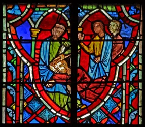 Dalila taglia i capelli a Sansone. Giudici XVI 19