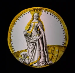 Finestra w66 raffigurante Santa Caterina