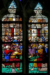 Finestra w6 raffigurante la Pentecoste