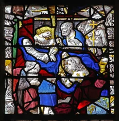 Finestra w9 raffigurante la Morte della Vergine Maria