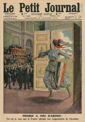 Desiderio della Repubblica Francese al Congresso di Versailles, Pensa prima a me, illustrazione di copertina da 