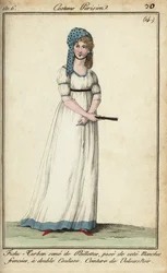 Donna con turbante e tunica