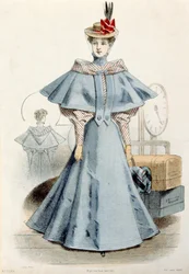 Donna in abito da viaggio, da Le Coquet, 1895