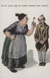 Donna che rimprovera il marito