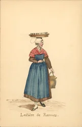 Costume femminile di una lattaia di Rennes