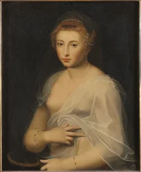 Giovane donna con uno specchio